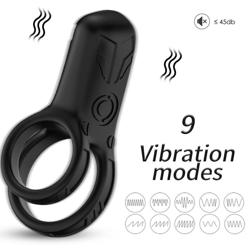 ARMONY DOBLE ANILLO VIBRADOR NEGRO