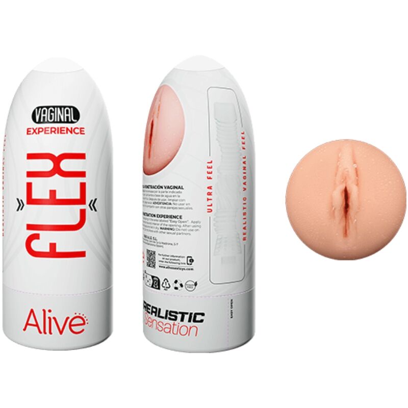 ALIVE FLEX MASTURBADOR MASCULINO VAGINAL TAMANHO M