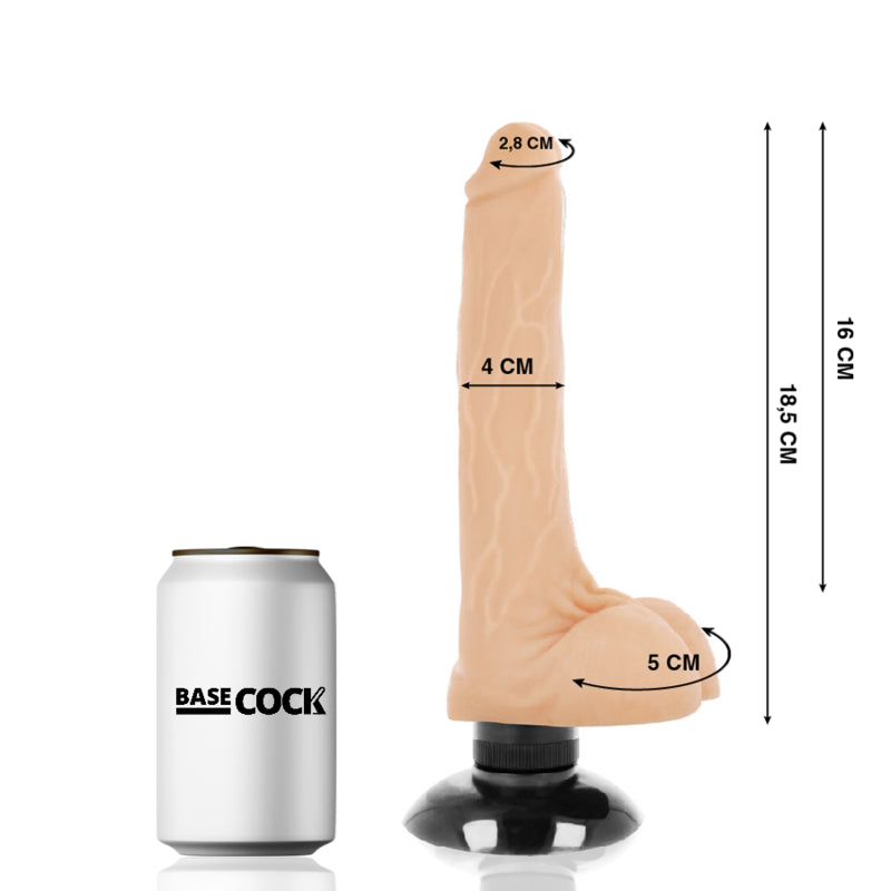 BASECOCK VIBRADOR REALiSTICO 2 1 NATURAL 185 CM