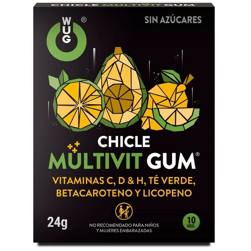 WUG GUM MULTIVIT VITAMIN C H D BETA CAROTENE LYCOPENE AND GREEN TEA 10 UNITS