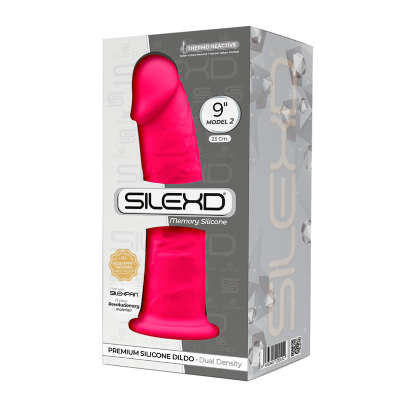 SILEXD MODELO 2 PeNIS REALISTA PREMIUM SILEXPAN SILICONE FuCSIA 23 CM