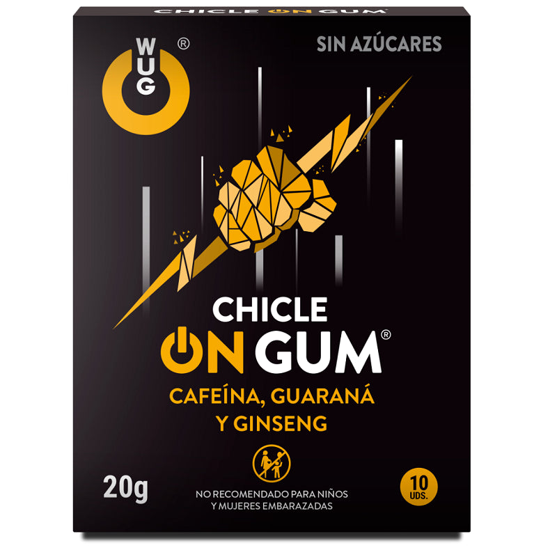 WUG GUM ON CAFFEINE GINSENG AND GUARANA GUM 10 UNITS