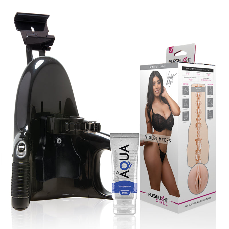 FLESHLIGHT VIOLET MYERS WAIFU LANyAMENTO UNIVERSAL LUBRIFICANTE AQUA QUALITY 50 ML