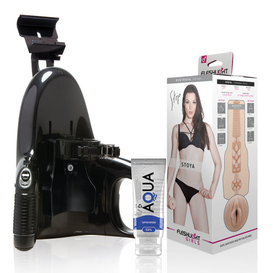 FLESHLIGHT VAGINA STOYA DESTROYA LANyAMENTO UNIVERSAL LUBRIFICANTE AQUA QUALITY 50 ML