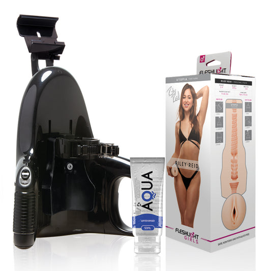 FLESHLIGHT VAGINA RILEY REID UTOPIA LANyAMENTO UNIVERSAL LUBRIFICANTE AQUA QUALITY 50 ML