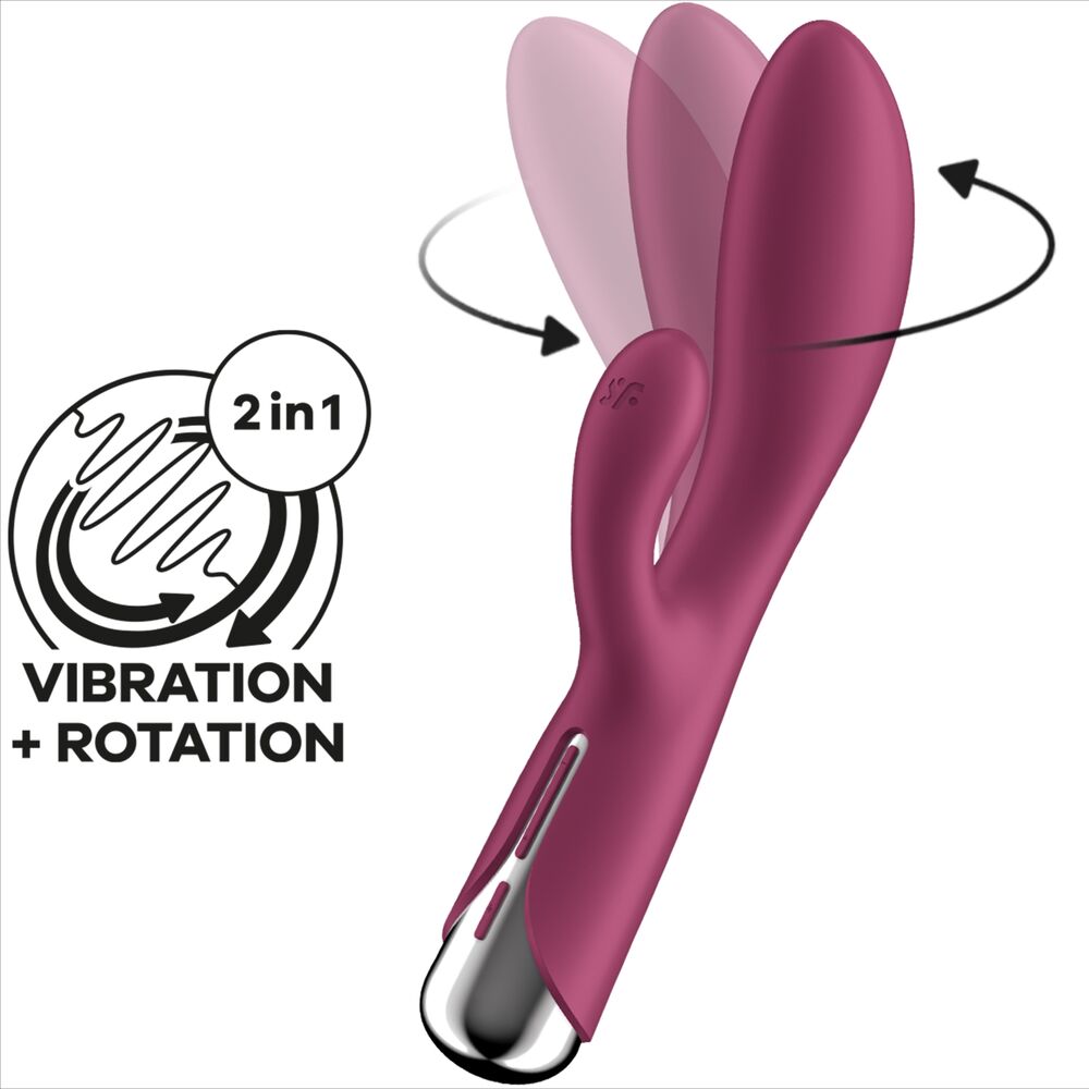 SATISFYER COELHO GIRAToRIO 1 CLIToRIS E ESTIMULAO DE PONTO G VERMELHO