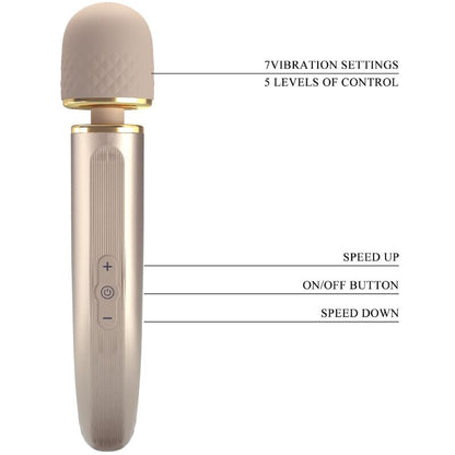 PRETTY LOVE MASSAGER 7 MODOS DE VIBRAO CHAMPAGNE