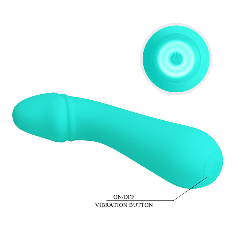 PRETTY LOVE VIBRADOR RECARREGVEL CETUS AQUA VERDE