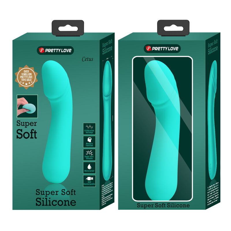 PRETTY LOVE VIBRADOR RECARREGVEL CETUS AQUA VERDE