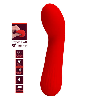 PRETTY LOVE VIBRADOR RECARREGVEL FAUN VERMELHO