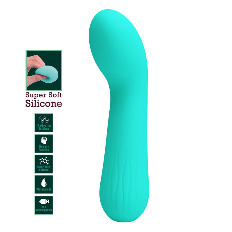 PRETTY LOVE VIBRADOR RECARREGVEL FAUN AQUA VERDE