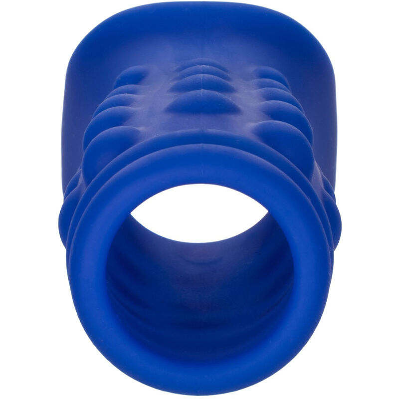 ADMIRAL CAPA PARA PeNIS COM FRISAS SILICONE LiQUIDO AZUL