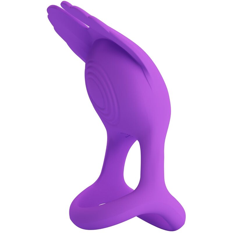 PRETTY LOVE ANEL PARA PeNIS VIBRANTE 7 VIBRAoES SILICONE ROXO