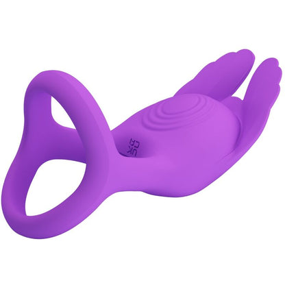 PRETTY LOVE ANEL PARA PeNIS VIBRANTE 7 VIBRAoES SILICONE ROXO