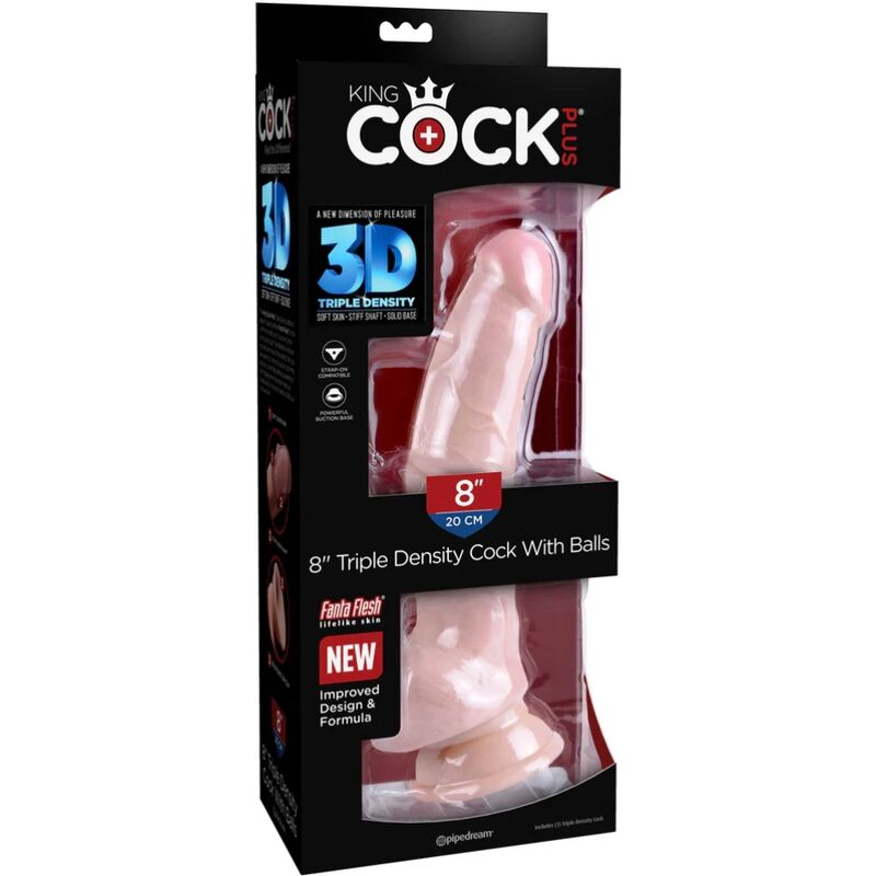 KING COCK DILDO TRIPLA DENSIDADE 184 CM