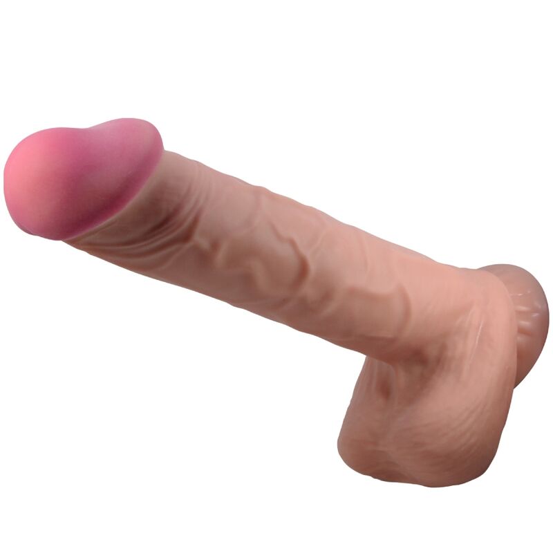 PRETTY LOVE SeRIE SLIDING SKIN DILDO REALiSTICO COM VENTOSA DESLIZANTE PELE MARROM 26 CM