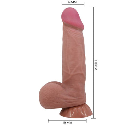 PRETTY LOVE SeRIE SLIDING SKIN DILDO REALiSTICO COM VENTOSA DESLIZANTE DE PELE MARROM 206 CM