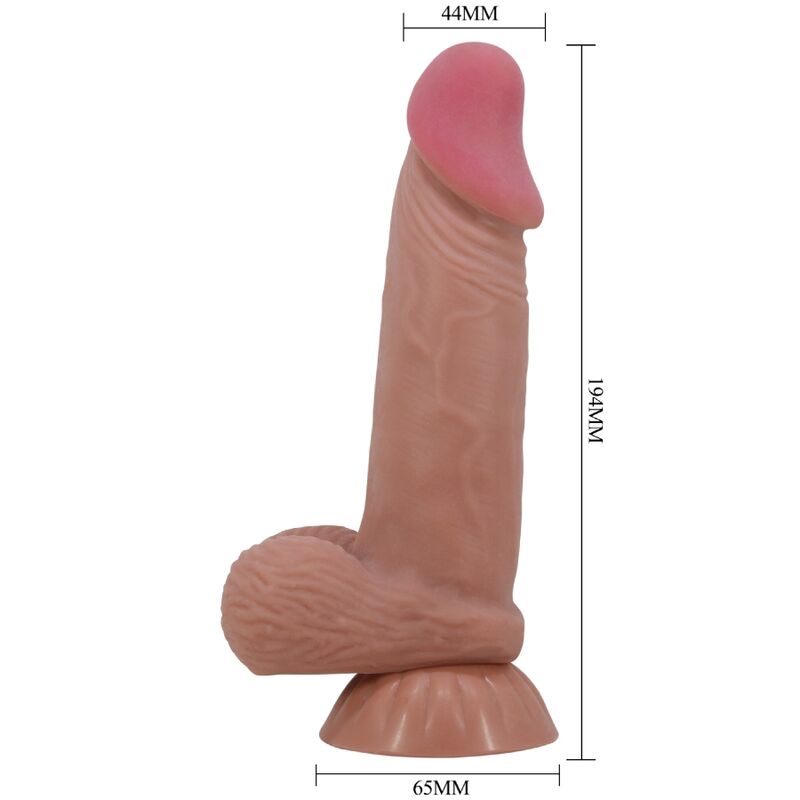 PRETTY LOVE SeRIE SLIDING SKIN DILDO REALiSTICO COM VENTOSA DESLIZANTE PELE MARROM 194 CM