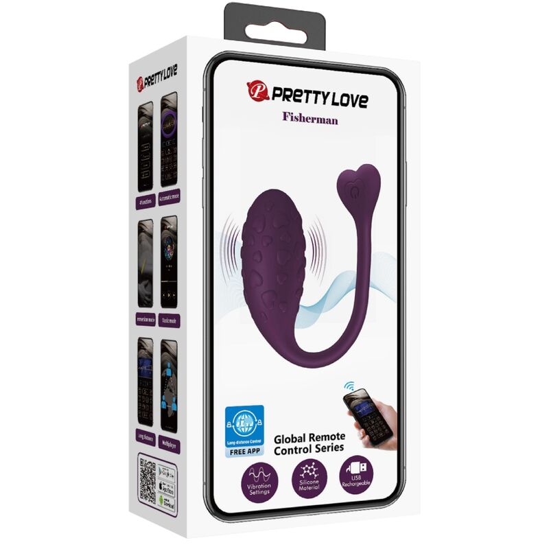 PRETTY LOVE OVO VIBRAToRIO FISHER CONTROLADO POR APLICATIVO LILA