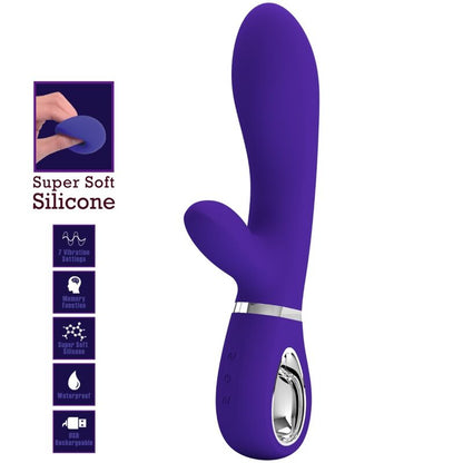 PRETTY LOVE VIBRADOR MULTIFUNO G SPOT THOMAS ROXO