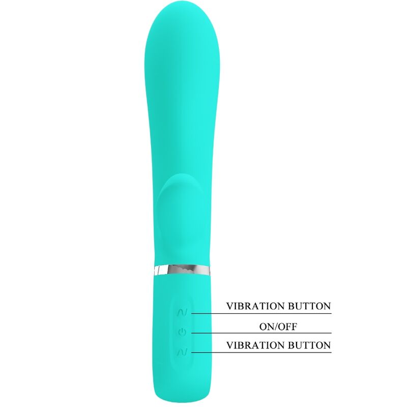 PRETTY LOVE VIBRADOR MULTIFUNO G SPOT THOMAS AQUA VERDE