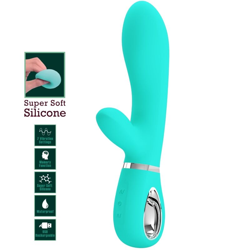 PRETTY LOVE VIBRADOR MULTIFUNO G SPOT THOMAS AQUA VERDE