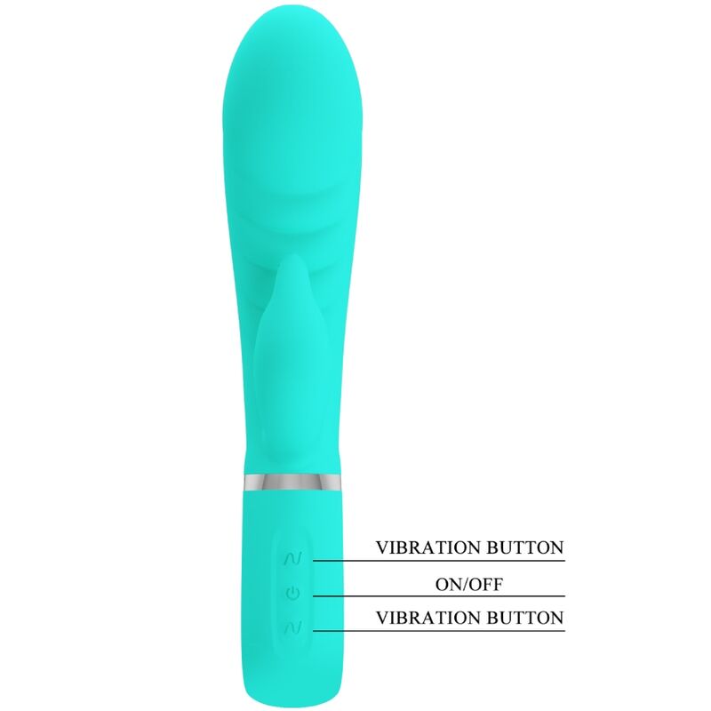 PRETTY LOVE VIBRADOR PRESCOTT MULTIFUNoES G SPOT AQUA VERDE