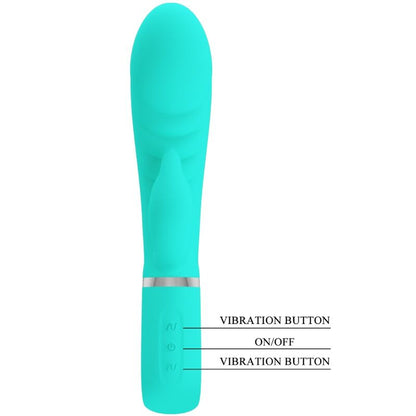 PRETTY LOVE VIBRADOR PRESCOTT MULTIFUNoES G SPOT AQUA VERDE