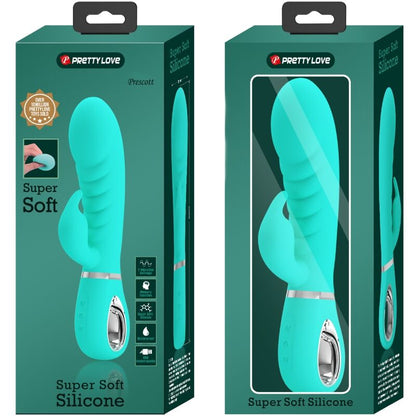 PRETTY LOVE VIBRADOR PRESCOTT MULTIFUNoES G SPOT AQUA VERDE