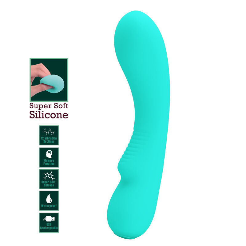 PRETTY LOVE VIBRADOR RECARREGVEL PRESCOTT AQUA VERDE