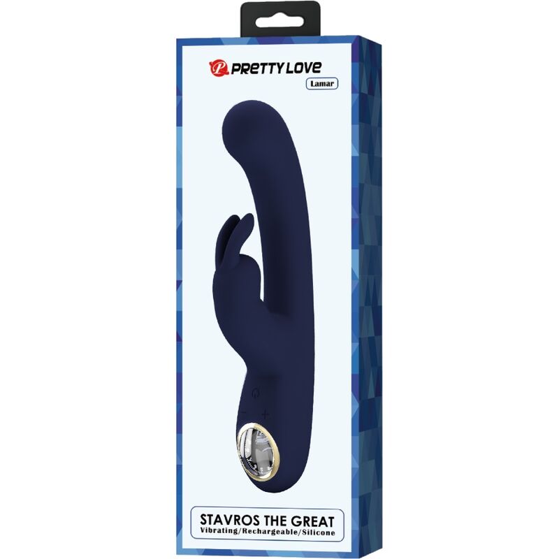 PRETTY LOVE VIBRADOR DE COELHO LAMAR E PONTO G AZUL