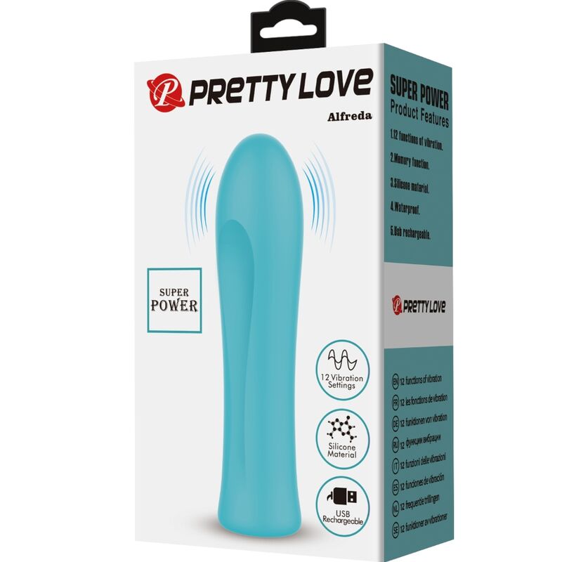 PRETTY LOVE ALFREDA SUPER POWER VIBRADOR AQUA VERDE