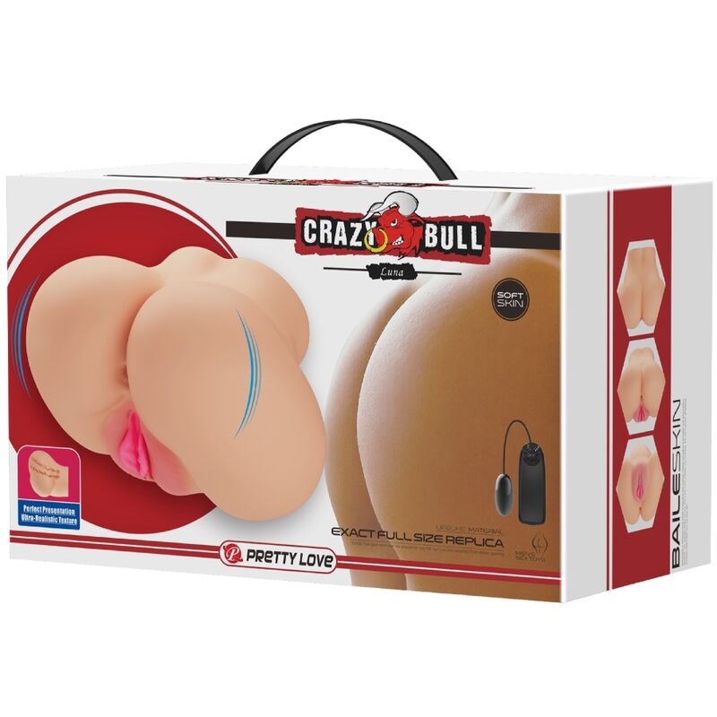 CRAZY BULL VIBRADOR REALISTA DE VAGINA E NUS LUNA