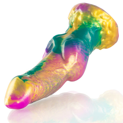 EPIC IRIS DILDO COM TESTiCULOS DE PRAZER ARCO iRIS