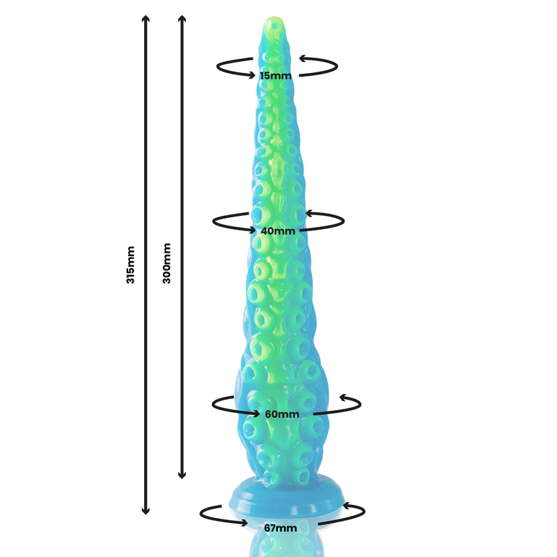 EPIC SCYLLA FLUORESCENTE FINO TENTCULO DILDO TAMANHO GRANDE