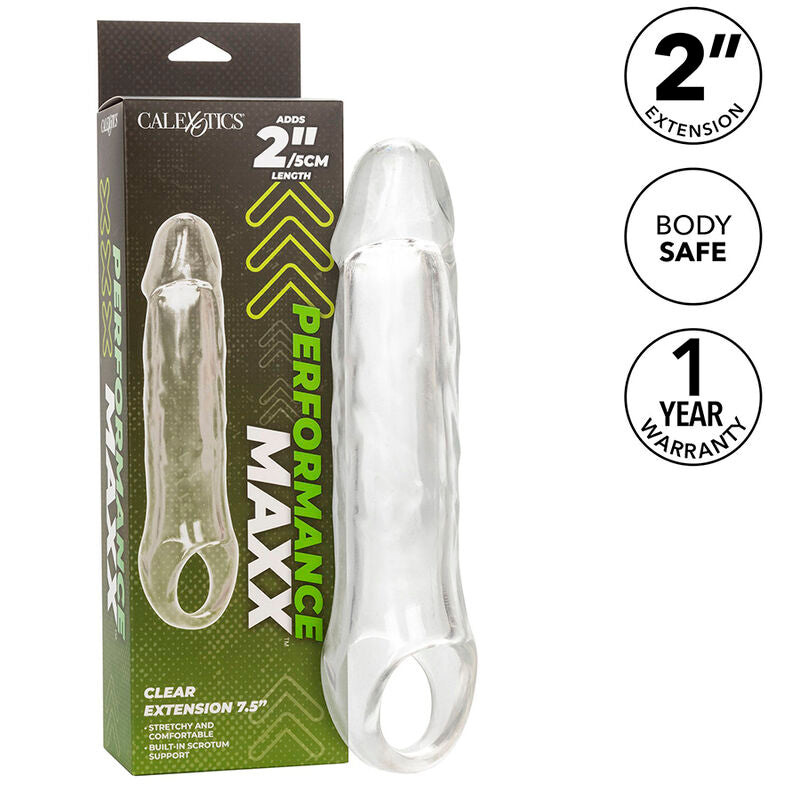 CALIFORNIA EXOTICS PERFORMANCE MAXX CLEAR EXTENSION 75 TRANSPARENTE