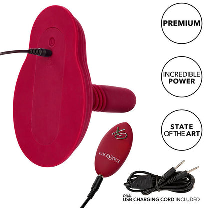 CALIFORNIA EXOTICS RIDER MASSAGER DUPLO MOTOR CONTROLE REMOTO VERMELHO