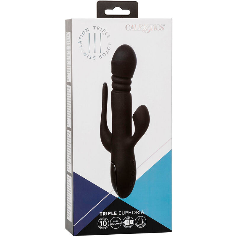 CALIFORNIA EXOTICS VIBRADOR TRIPLO EUPHORIA PRETO