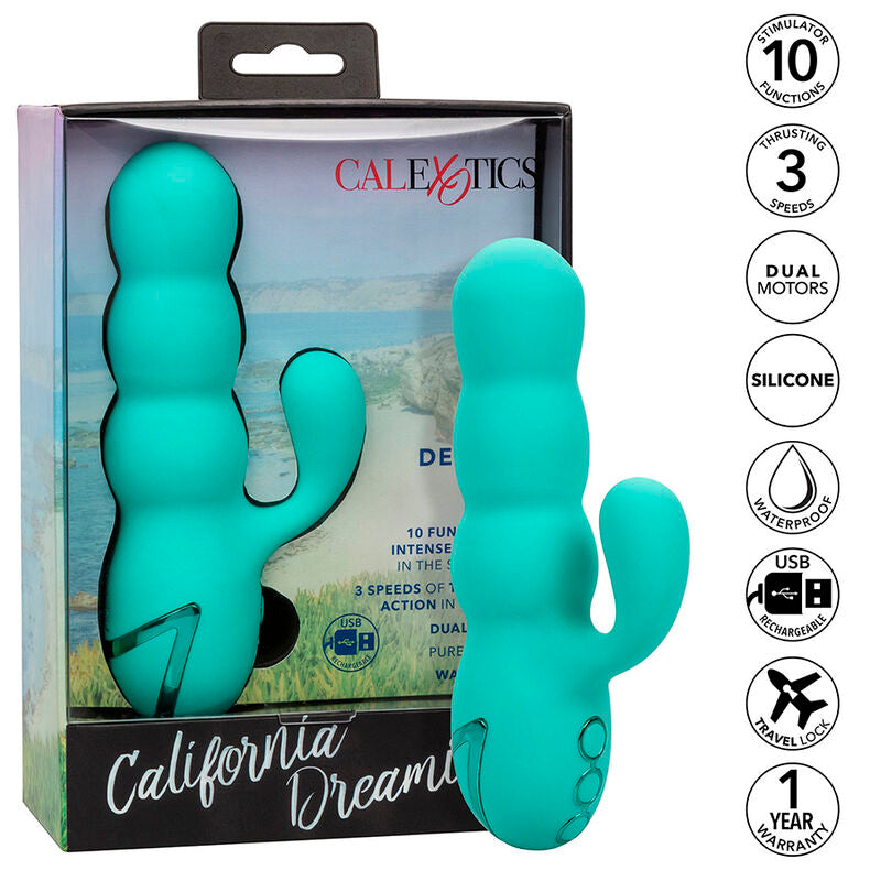 CALIFORNIA EXOTICS VIBRADOR DEL MAR DIVA RABBIR AQUA GREEN POR CALIFORNIA DREAMING