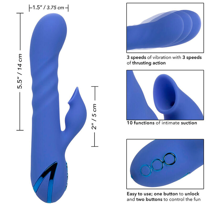 CALIFORNIA EXOTICS LA LOVE VIBRADOR SUCKER BLUE POR CALIFORNIA DREAMING