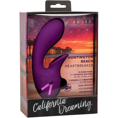 CALIFORNIA EXOTICS HUNTINGTON BEACH HEARTBREAKER ESTIMULADOR E SUCKER ROXO POR CALIFORNIA DREAMING