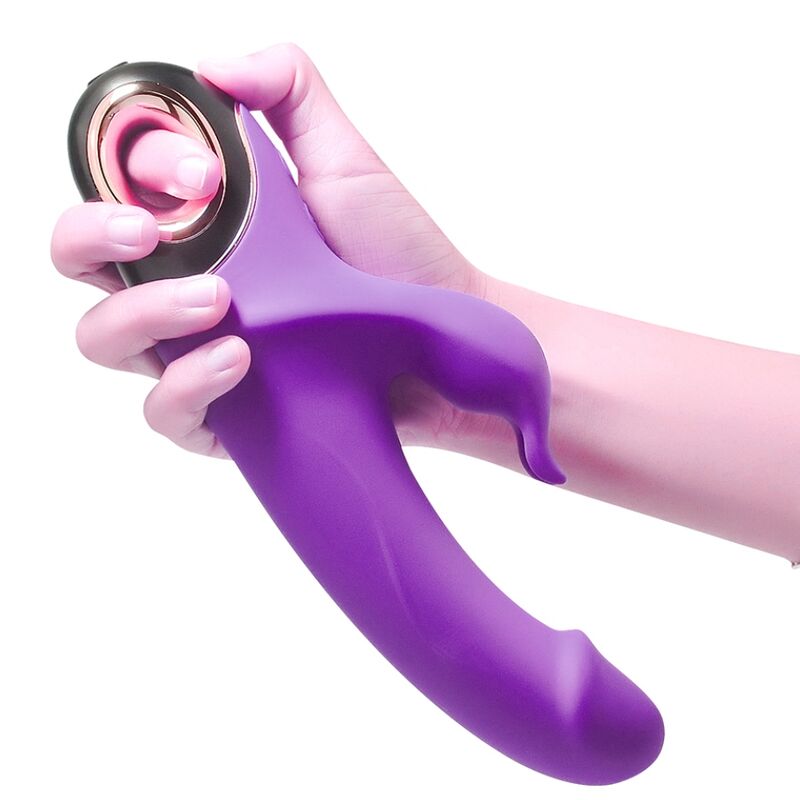 ARMONY METEROR DILDO VIBRADOR COELHO ROTATOR ROXO