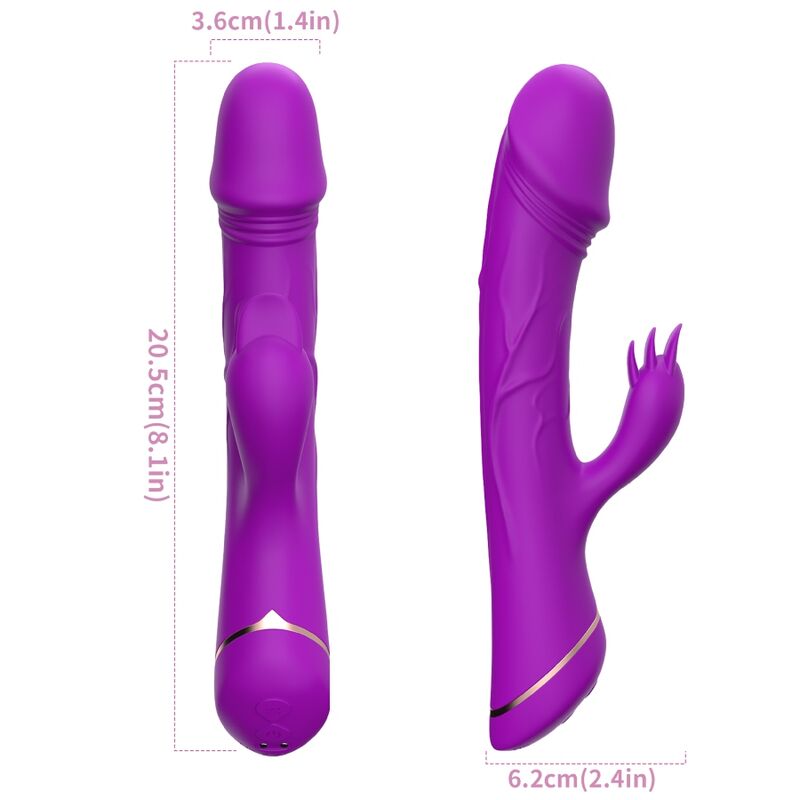 ARMONY DILDO VIBRADOR COELHO SILICONE ROXO