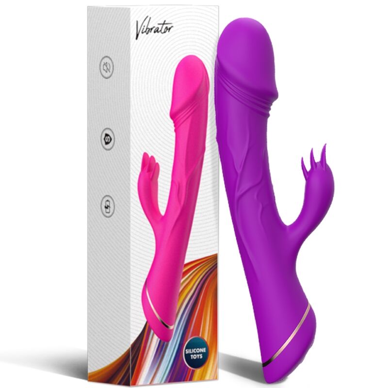 ARMONY DILDO VIBRADOR COELHO SILICONE ROXO