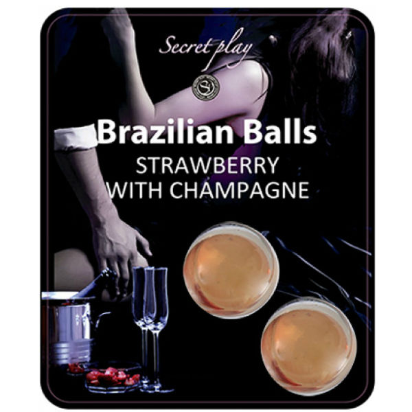 CONJUNTO DE BOLAS BRASILEIRAS SECRETPLAY MORANGO E CHAMPANHE