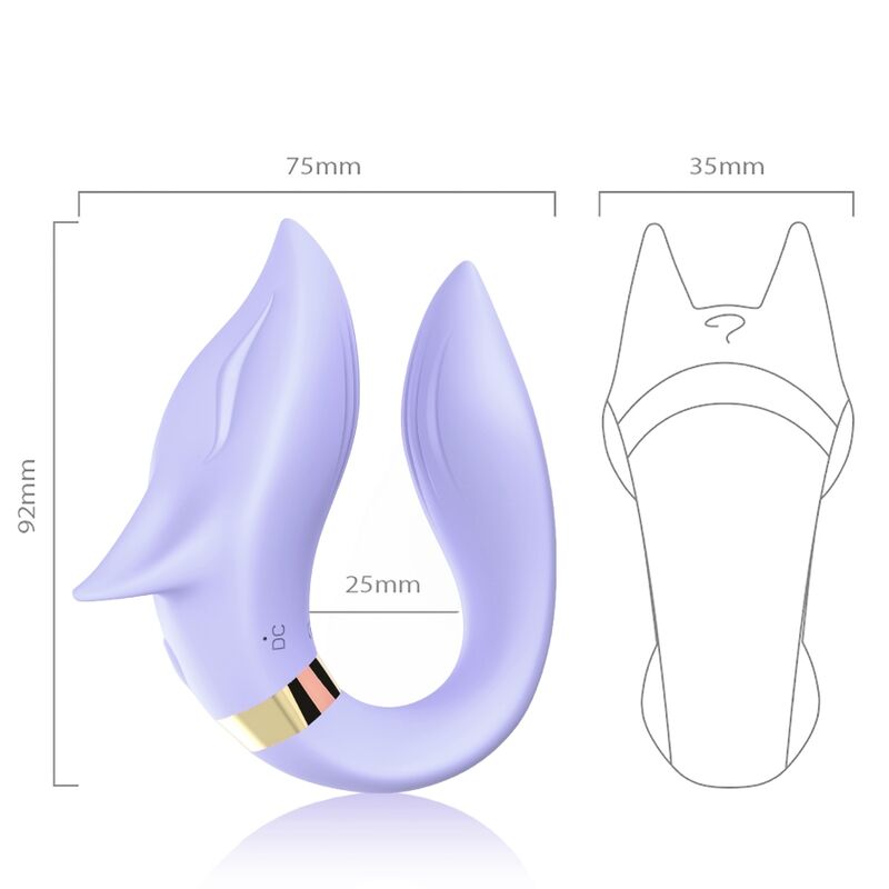 ARMONY VIBRADOR FOX PARA CASAIS COM CONTROLE REMOTO ROXO