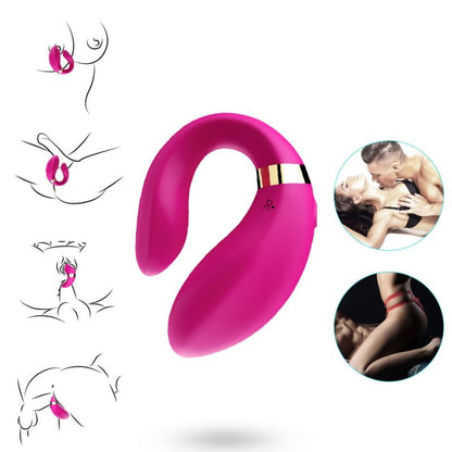 ARMONY VIBRADOR CRESCENTE PARA CASAIS CONTROLE REMOTO FuCSIA