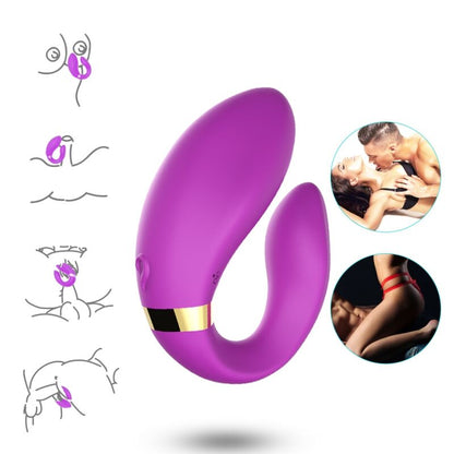 ARMONY VIBRADOR CRESCENTE PARA CASAIS COM CONTROLE REMOTO ROXO