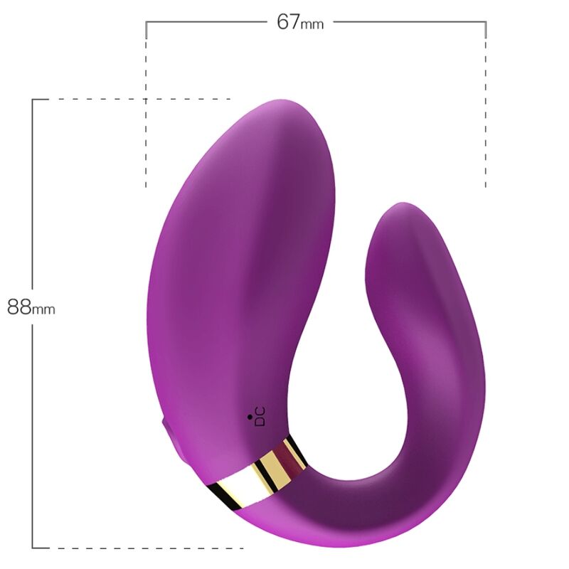 ARMONY VIBRADOR CRESCENTE PARA CASAIS COM CONTROLE REMOTO ROXO