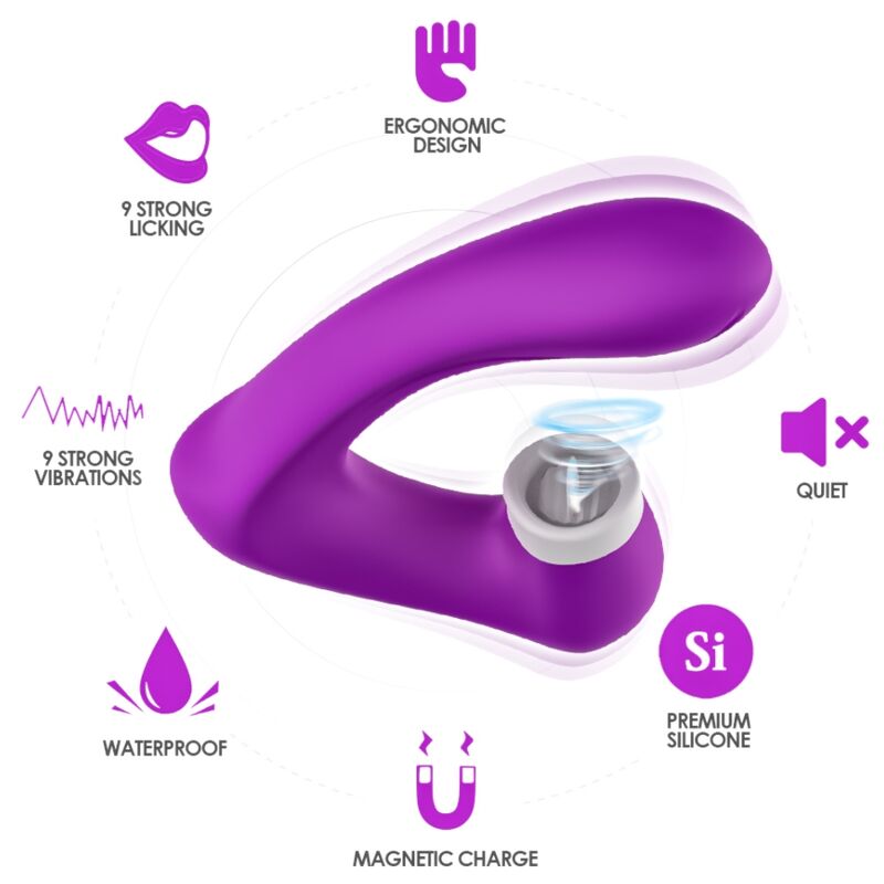 ARMONY SECRETKISS LICKING CLIToRIS VIBRAToRIO E VIBRADOR CURVO ROXO